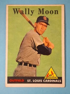 1958 Topps Wally Moon St Louis Cardinals #210 VG wrinkle ⚾ - Picture 1 of 10
