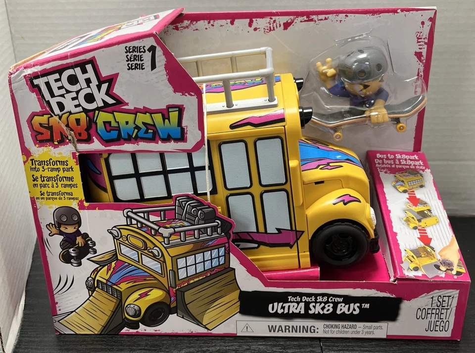 Автобус-трансформер TECH DEC Sk8 Crew 2-в-1 Ultra Sk8 и место для хранения с Mini 5 - Изображение 1 из 1