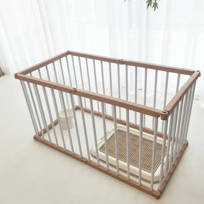 Parque infantil interior para mascotas, cerca personalizable para perros, sin taladro Foto 1 de 4