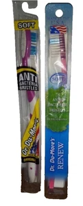 2 Packungen Vintage Dr. Du-More's Zahnbürste Rosa Erwachsene Weich USA - Bild 1 von 4