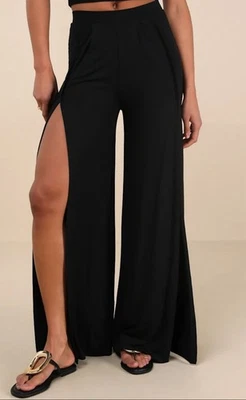 NWT Drew Anthropologie Pants XS Blue Tulip Split Leg Rayon RT$175 - Image 1 of 4