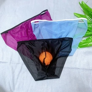 Sissy Slip Gay Trasparente Uomo Maglia Mutandine Senza Cuciture Sexy Ultrasottile - Foto 1 di 18