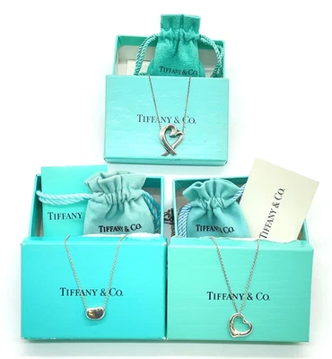Auténticos collares Tiffany Picasso/frijol/corazón abierto SV925 8,7 g con caja SK110470 Foto 1 de 4