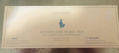 Pottery Barn Niños Bebé Cuna Madera Brazo Móvil Blanco Madera Maciza de Haya NUEVO EN CAJA Foto 1 de 3
