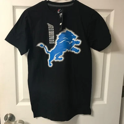NFL Detroit Lions - Men's Black - MAJESTIC Shirt - NWT SMALL - Image 1 of 4