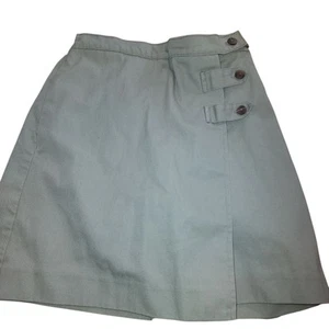 Girls Size 10 Dennis Khaki Beige School Uniform Skort Skirt Pleated EUC - Picture 1 of 10