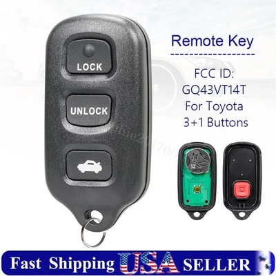 Mando a distancia de reemplazo para Toyota Camry 2002 2003 2004 2005 2006 GQ43VT14T Foto 1 de 4