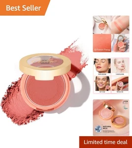 Pink Coral Matte Powder Blush - Long-Lasting, Fade Resistant Makeup - Picture 1 of 11