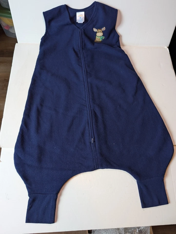 Saco de dormir Halo Big Kids 2 - 3T manta portátil azul alce cremallera micro-fleece Foto 1 de 4