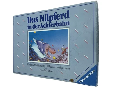 Das Nilpferd in der Achterbahn Brettspiel 1988 unvollständig aber spielbar - Bild 1 von 4