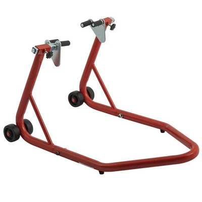 Cavalletto Alza Moto Anteriore a Forca Regolabile Solleva 4 Ruote Rosso - Image 1 of 3