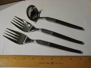 3 Vintage Serving Flatware EKCO ETERNA Lagoya Stainless Steel Japan Korea - Picture 1 of 7