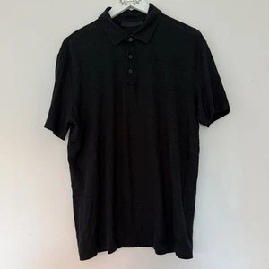 Beckham x Boss Polo Shirt 100% Linen Navy Blue Short Sleeve Size Medium - Picture 1 of 6