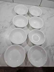 Corelle Winter Frost White Set of 8 Small Berry/Dessert  Bowls 5-3/8" - Picture 1 of 8