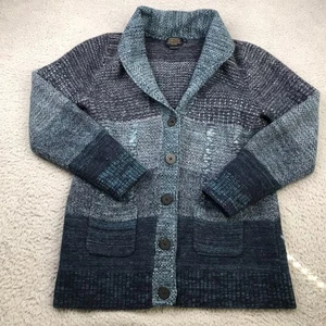 Suéter Pendleton Mujer XL Azul Rayas Corderos Lana Angora Tejido Botón Cárdigan - Imagen 1 de 9