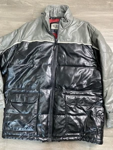 M Julian Wilson Leathers  Leather Puffer Jacket Coat Conceal Upscale Moto Size L - Picture 1 of 13