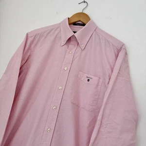 Camisa Oxford Clásica Gant Rosa Talla Grande L Reg Para Hombre Algodón Sarga Manga Larga - Imagen 1 de 5