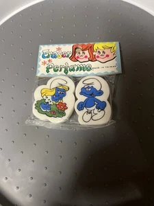 Borrador vintage de los Pitufos paquete doble años 80 nuevo de stock - Imagen 1 de 3