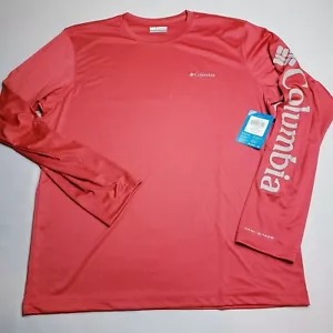 Camiseta Columbia Omni Shade Para Hombres Rapid Creek Manga Larga Talla L Roja Nueva Con Etiquetas - Imagen 1 de 6