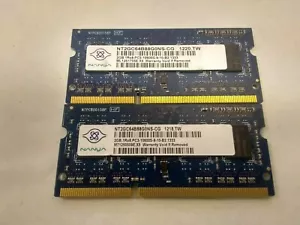 Nanya 4GB 2x2GB PC3-10600S DDR3-1333MHz So-Dimm Laptop Memory NT2GC64B88G0NS-CG - Picture 1 of 1