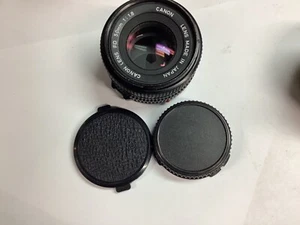 Canon FD 50mm 1:1.8 Film Camera Lens Tested & Working w/ End Caps Made In Japan - Picture 1 of 3
