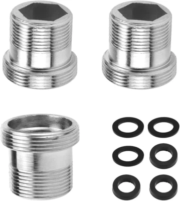 3 Pièces Adaptateurs De Robinet 18 Mm À 22 Mm En Cuivre Adaptateur Aérateur - Photo 1/4
