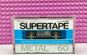 REALISTIC  SUPERTAPE  METAL 60  1986   BLANK CASSETTE TAPE  (1) 44-960A  (USED) - Picture 1 of 5