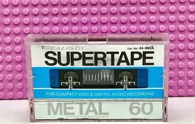 REALISTIC  SUPERTAPE  METAL 60  1986   BLANK CASSETTE TAPE  (1) 44-960A  (USED) - Image 1 of 4