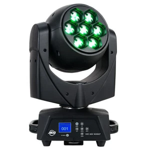 American DJ ADJ VIZI HEX WASH 7 RGBWA + UV LED Wireless DMX Luce di lavaggio testa mobile - Foto 1 di 7