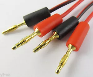 50 pares 2 mm Oro Banana Enchufe a 2 mm Enchufe Banana Doble Enchufe Banana Cable de prueba 1M - Imagen 1 de 11