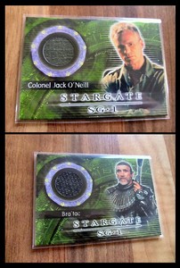 Stargate SG-1 Costume Cards #C22 Jack O'Neill and #C14 Bra'tac Rittenhouse