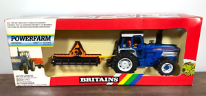 Britains FORD TW-35 & HARROW Motorized TRACTOR # 9384 POWER FARM NIB 1987 1:32