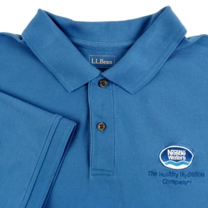 Nestlé Waters LL Bean Uniforme de Empleado Polo Para Hombres XXL Algodón Azul - Imagen 1 de 7