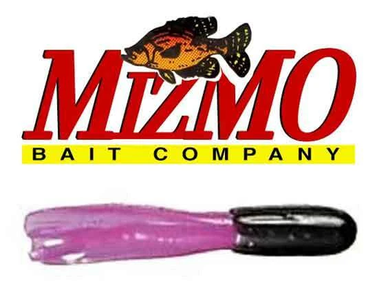 Mizmo Tubes Crappie Panfish 1,5 pulgadas especificaciones 11119 negro con cola rosa caliente Foto 1 de 1