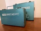 Vintage MSA First Aid Kits (2)Blue Steel Boxs16/10 Unit Mine Safety Appliance Co