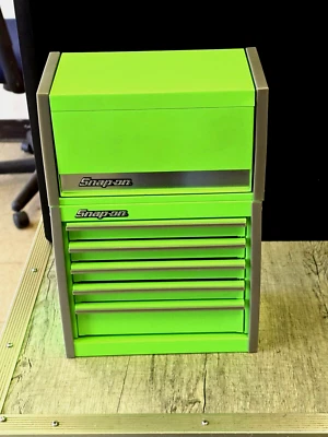 Snap-On Extreme Green Miniature Upper Top + Bottom Tool Box Cabinet Mini LOGO - Image 1 of 4