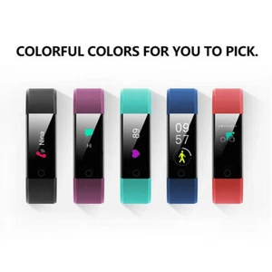 For Smart Band Blood Pressure Heartrate Wristband Fitness Watch Bracelet Tracker - Picture 1 of 17