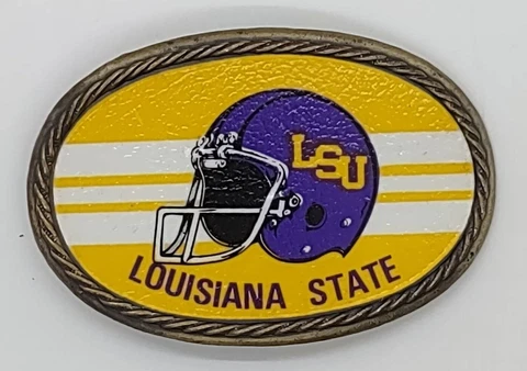 Vintage LSU Belt Buckle Cover