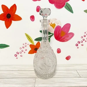 Beautiful German Bleikristall Etched Crystal Narrow Decanter - Picture 1 of 6