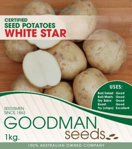 certified seed potatoes White Star 1kg, gardening, Australian Grown - Picture 1 of 1