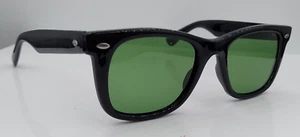 Vintage Black Oval Horn-Rimmed Sunglasses Frames Taiwan - Picture 1 of 6