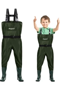 Magreel Kids Chest Waterproof Nylon Waders with Boots Fishing hunting US 4T/ 5T - Picture 1 of 11