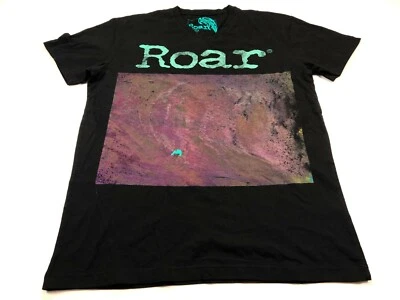 Roar XL Men's V-Neck Black Cotton Short Sleeve T-Shirt Surfing Waves - Image 1 of 4
