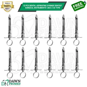 12 German Grade Dental Anesthetic Syringe Self-Aspirating 1.8CC Surgical Inst - Picture 1 of 10
