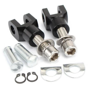 29mm Schwarz Motorrad Universal Fußrasten Pedalhalterung für Harley Softail FXST - Picture 1 of 4