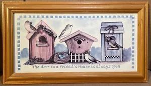 Figi Graphics Picture Bird Houses ‘The Door To A Friend’s House Is Always Open’ - Picture 1 of 2