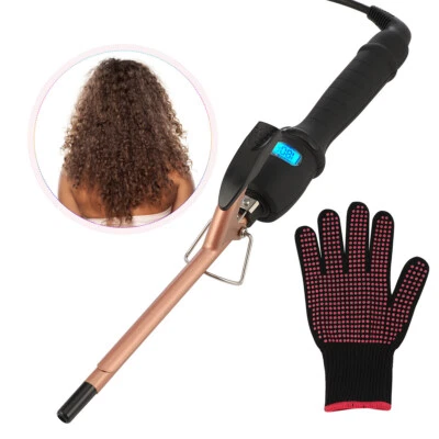 LOVONLIVE 9mm Profi Lockenstab LCD-Display Lockenwickler Keramik Lockenstab Kleine Locken