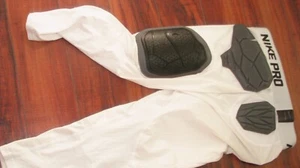 Nike Blanco Hyperstong Fútbol Mallas Pantalones XL ACOLCHADO CARBONO Hombres Pro Combate - Imagen 1 de 6