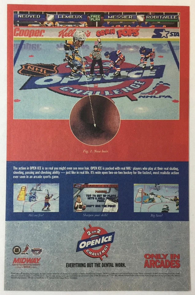 1995 video game ad page ~ 2 ON 2 MIDWAY OPEN ICE CHALLENGE - Image 1 of 1