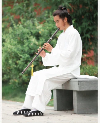 Taoist Shaolin Monk Kung Fu Linen Robe Tai Chi Uniform Wushu Sets Martial Arts - Image 1 of 4